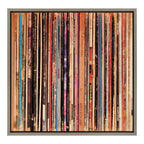 Sylvie Records Framed Canvas by Robert Cadloff of Bomobob