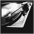 Sylvie Vinyl Record Player Framed Canvas by Alicia Abla
