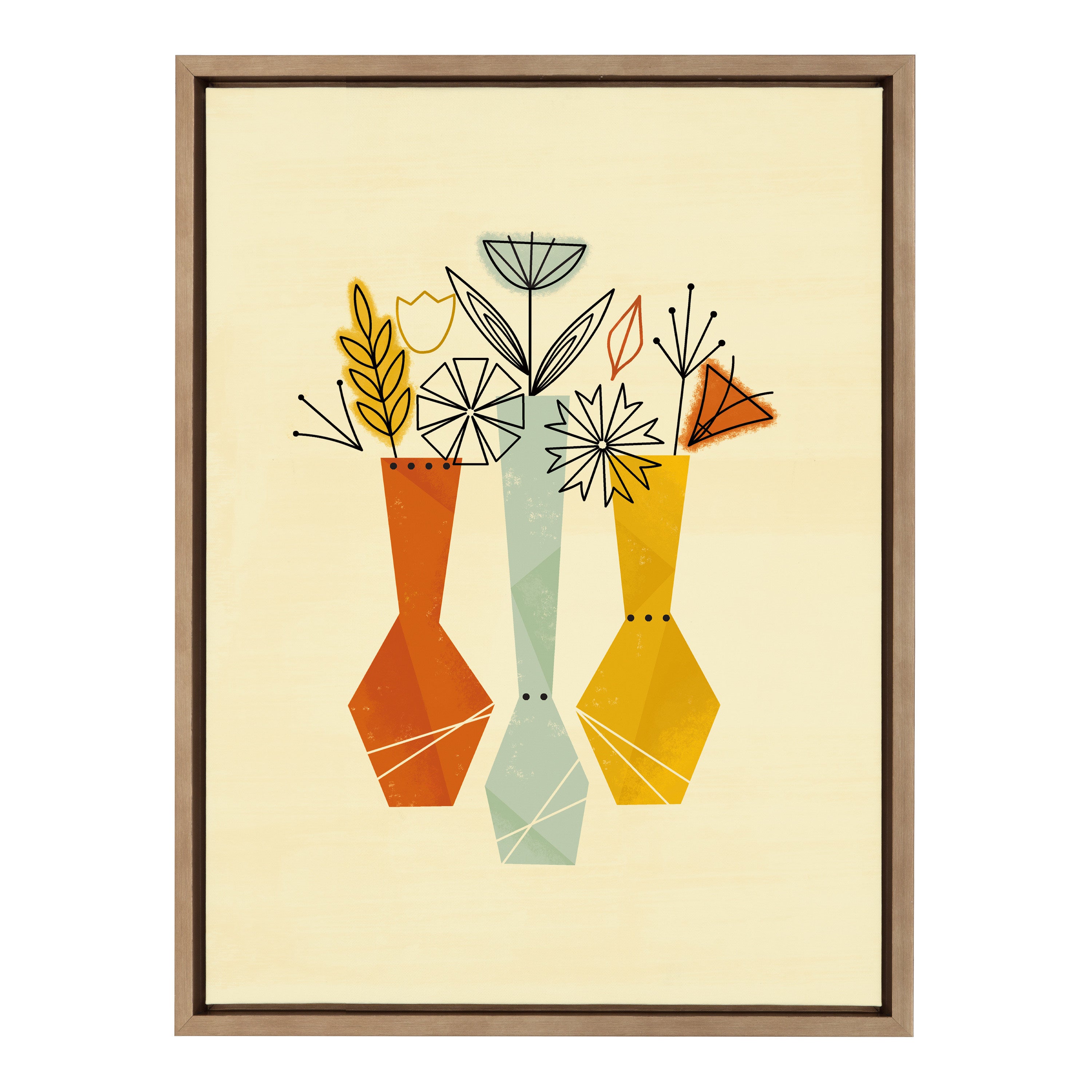 Sylvie Flowers Framed Canvas by Amber Leaders Designs