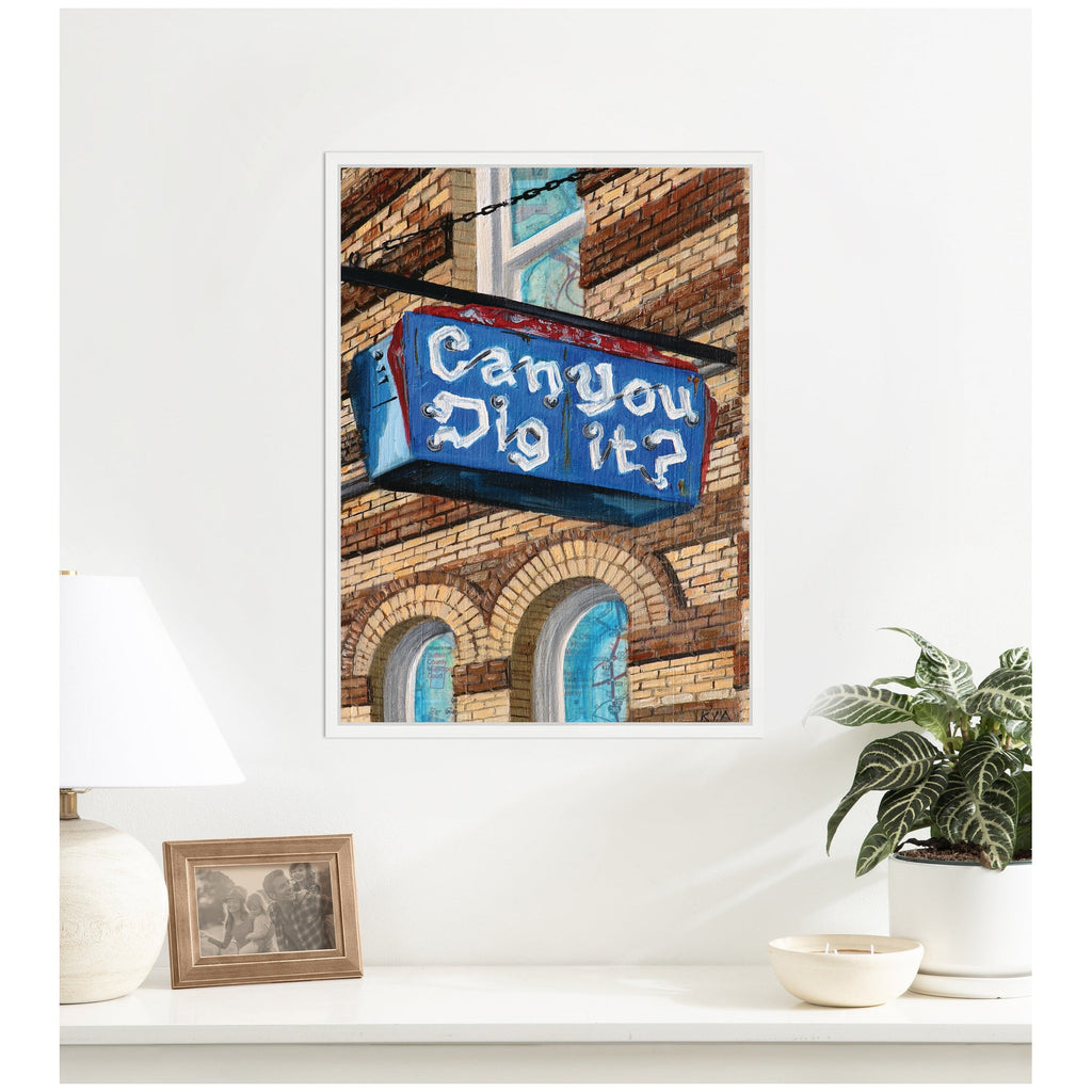 Can You Dig It by Krista V. Allenstein Framed Canvas Wall Art Print