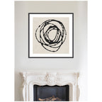 Framed Art Flowing Circle Abstract by The Creative Bunch Studio