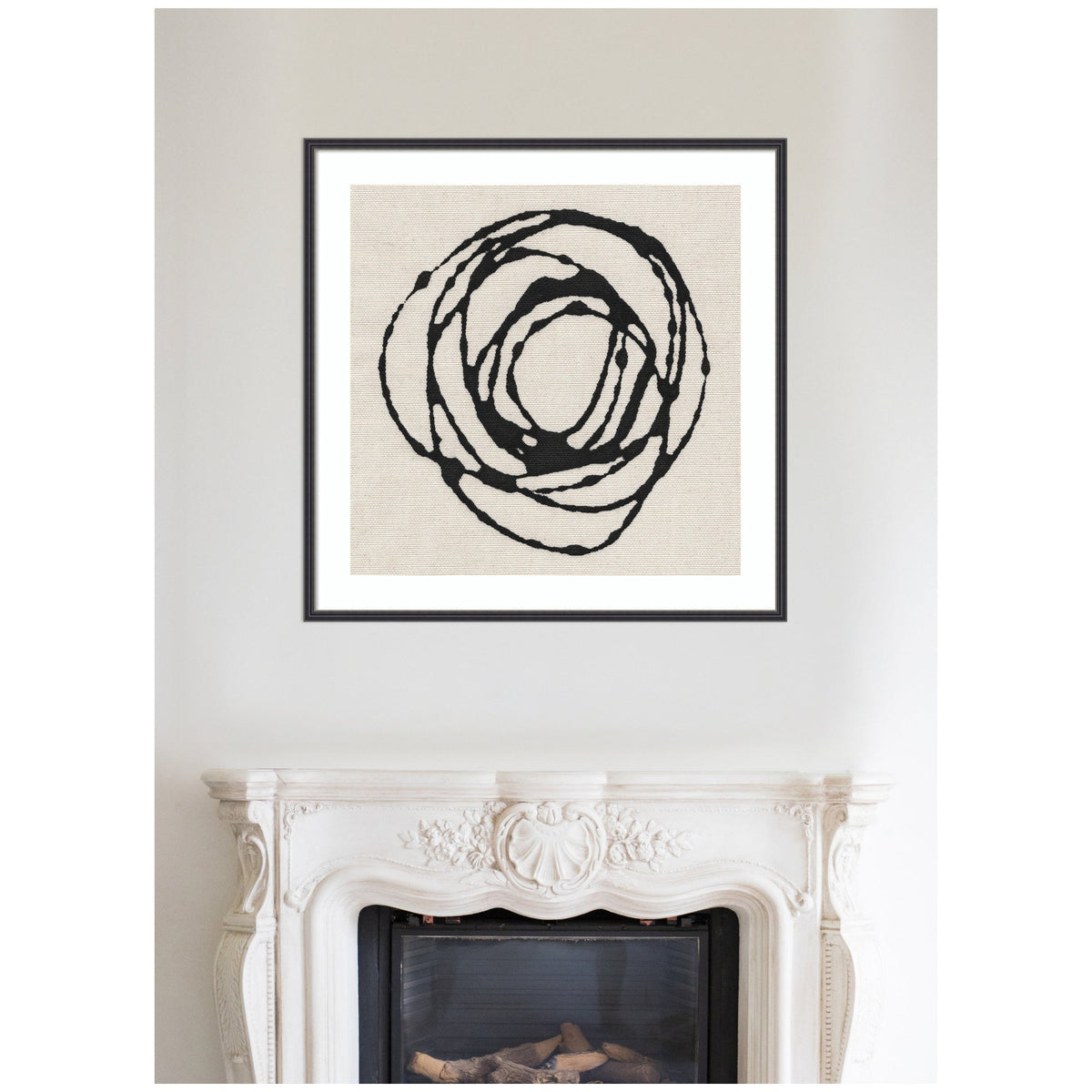 Framed Art Flowing Circle Abstract by The Creative Bunch Studio