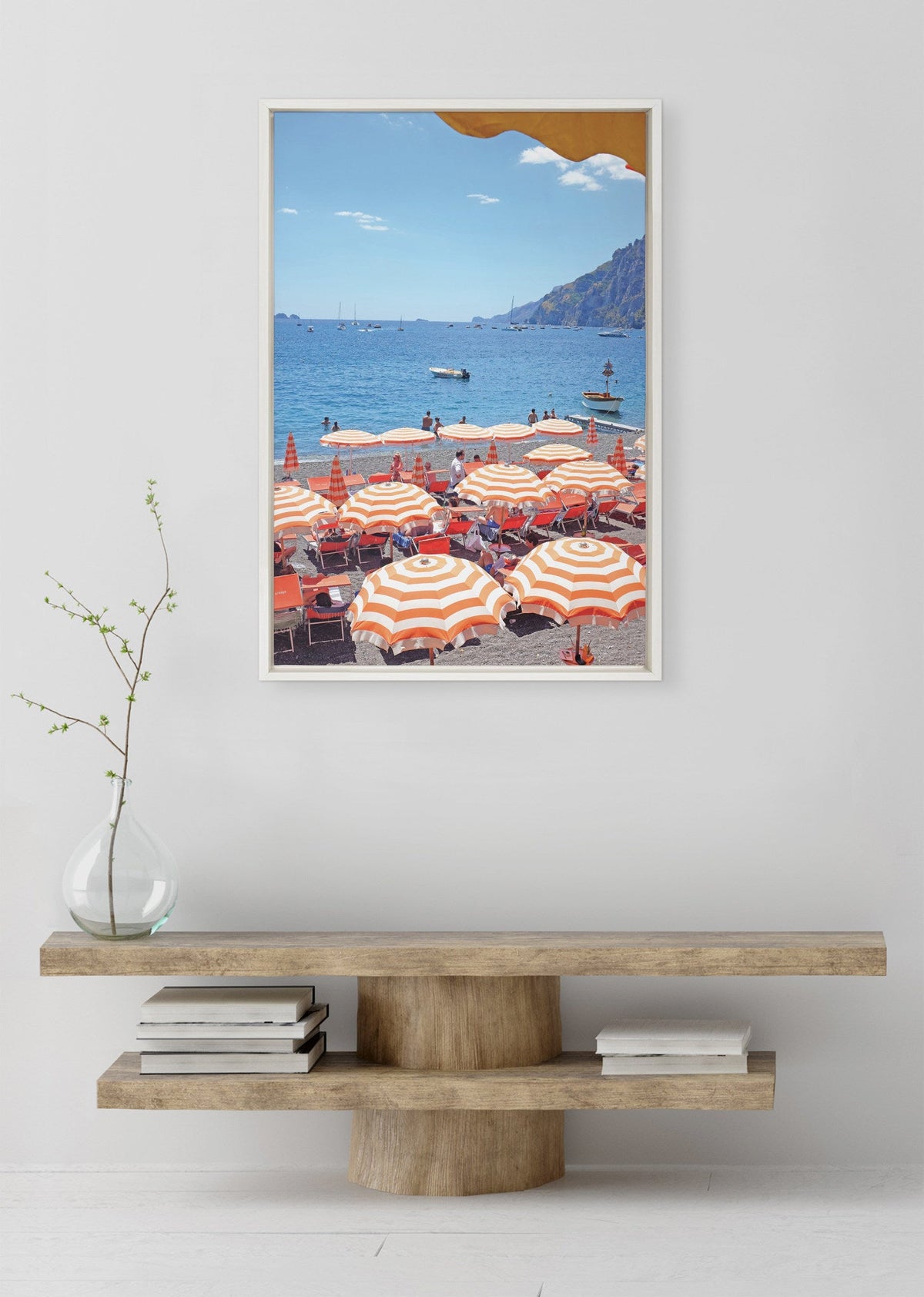 Sylvie Arienzo Beach Club Framed Canvas by Rachel Bolgov