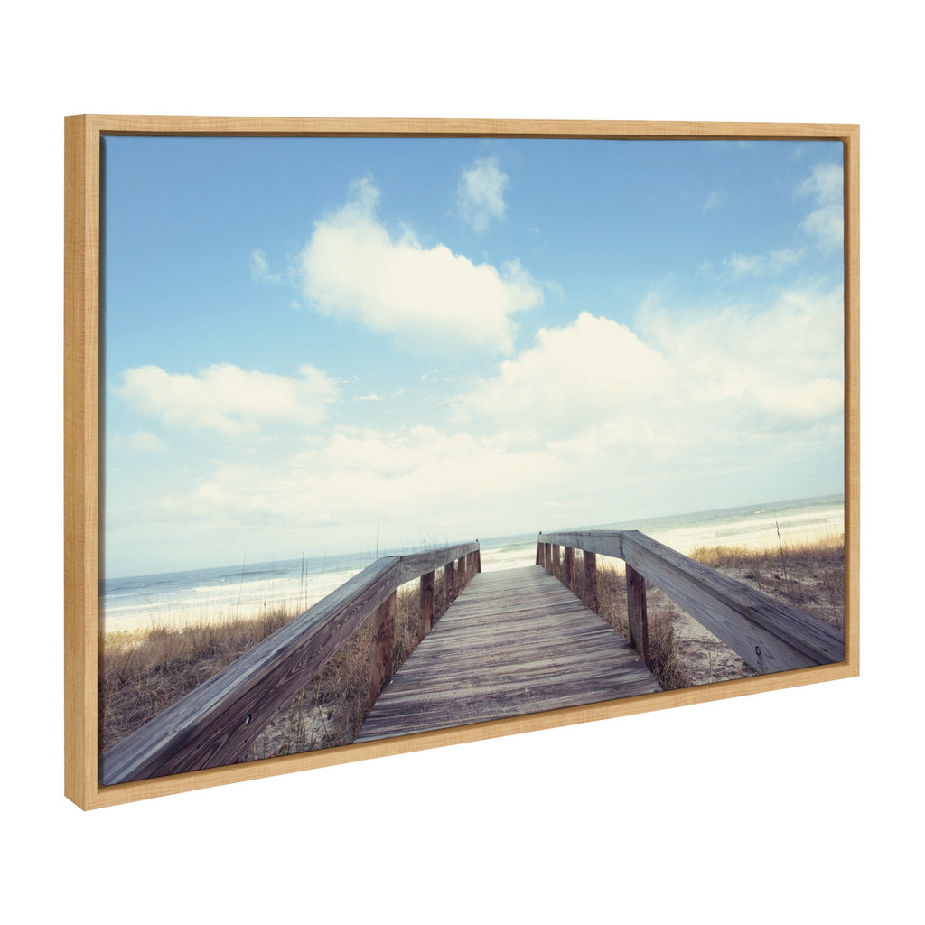 Sylvie To The Beach Framed Canvas by Matt Meyer