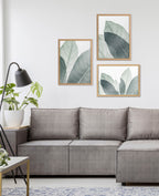 Blake Modern Green Leaf Botanical II Framed Printed Glass by The Creative Bunch Studio