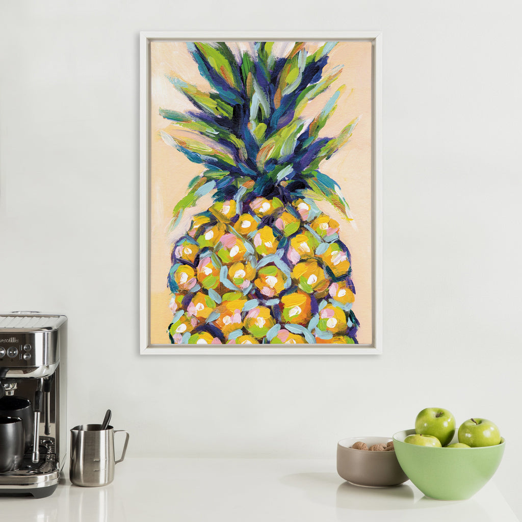 Sylvie Pineapple Study No 2 Framed Canvas by Rachel Christopoulos