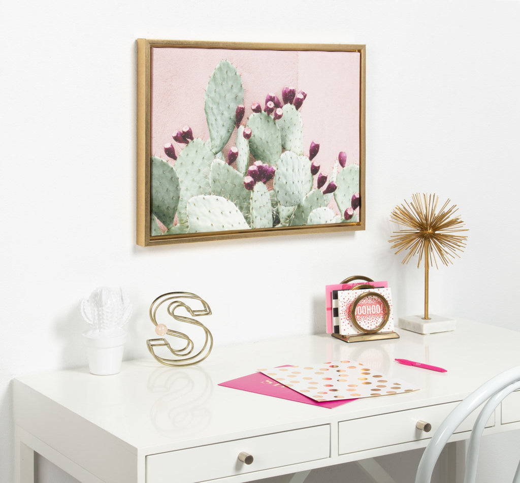Sylvie Cactus 25 Framed Canvas by Amy Peterson