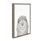 Sylvie Lion Framed Canvas by Simon Te Tai