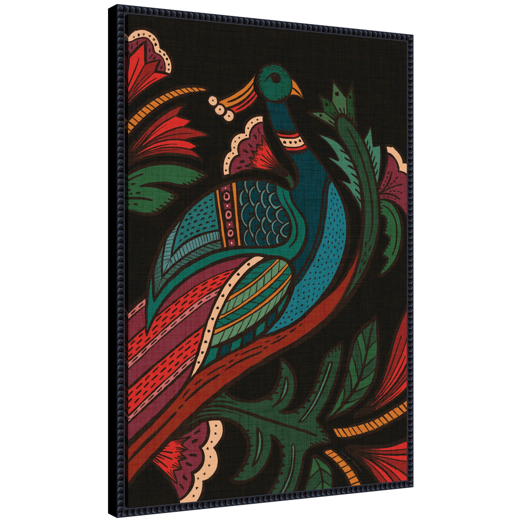 Sylvie Peacock Framed Canvas by Carey Copeland