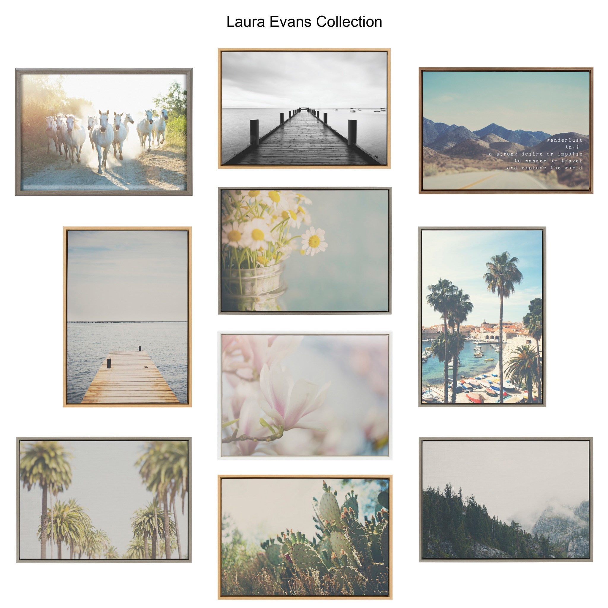 Sylvie Lake Tahoe Reflections Framed Canvas by Laura Evans
