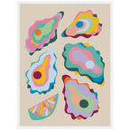 Sylvie Coastal Oysters and Lemon Framed Canvas by Rachel Lee