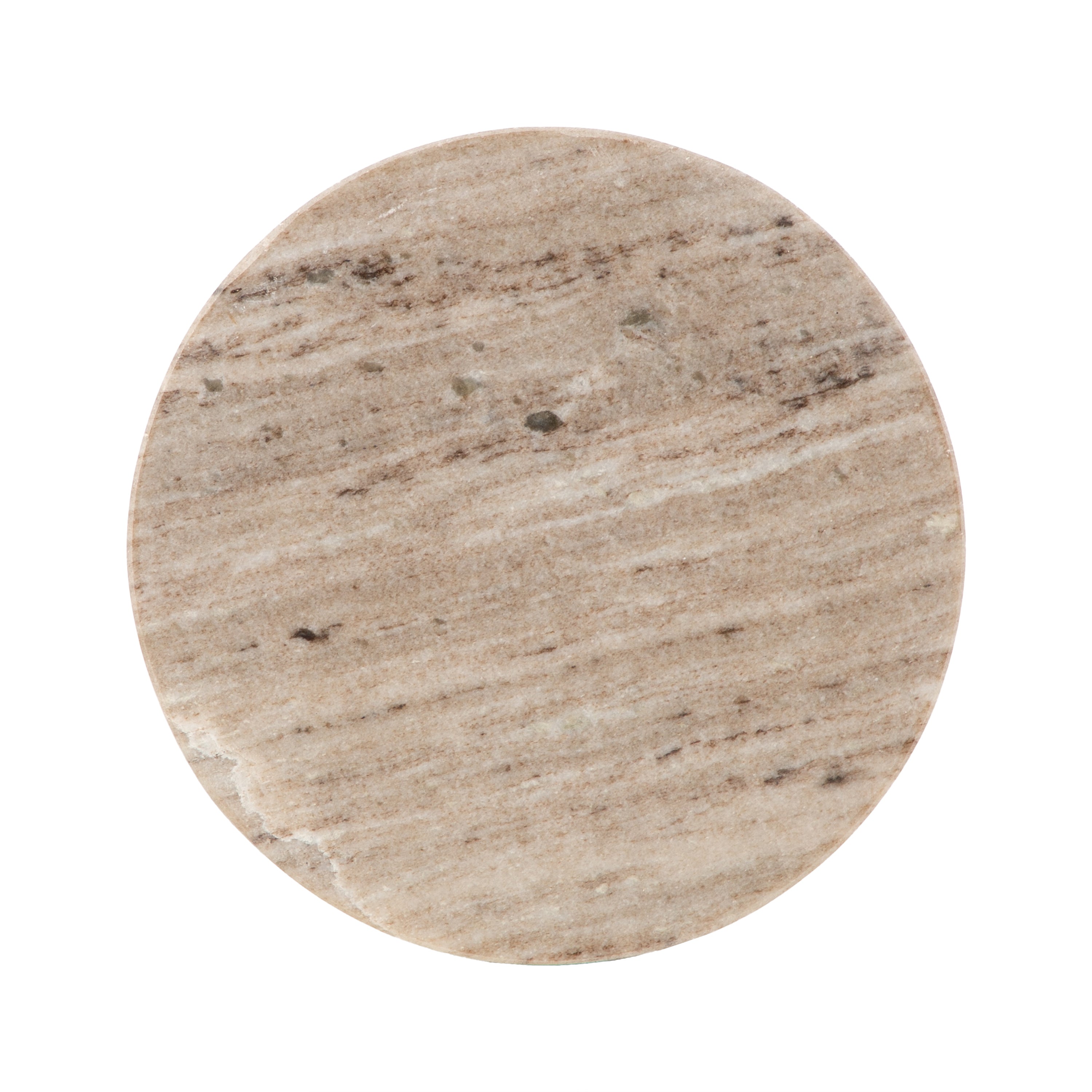 Baronet Round Marble and Metal Table