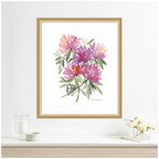 Framed Art Abstract Watercolor Pink Floral by Patricia Shaw