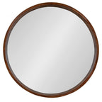 Hutton Round Wood Wall Mirror