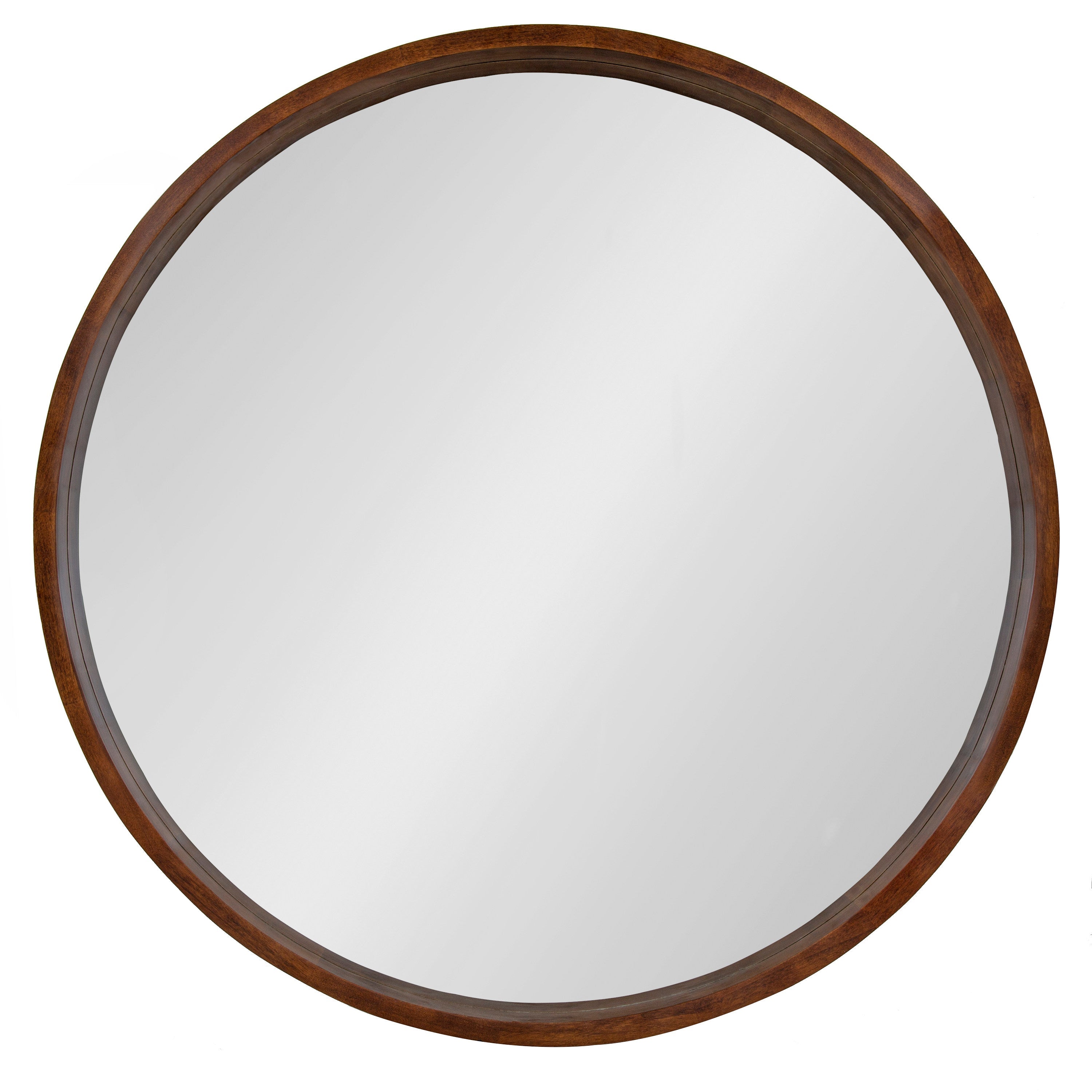Hutton Round Wood Wall Mirror