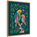 Budgies by Rachel Lee Framed Canvas Wall Art Print