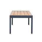 Nova 4-Piece Aluminum & Teak Sofa Set with Stationary Chairs