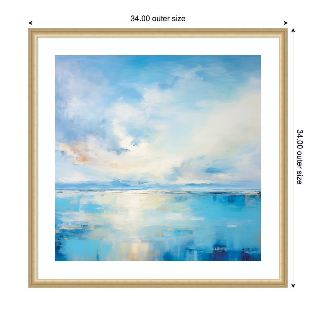 Framed Art Serene Coastal Waters Tranquil Landscape by The Creative Bunch Studio