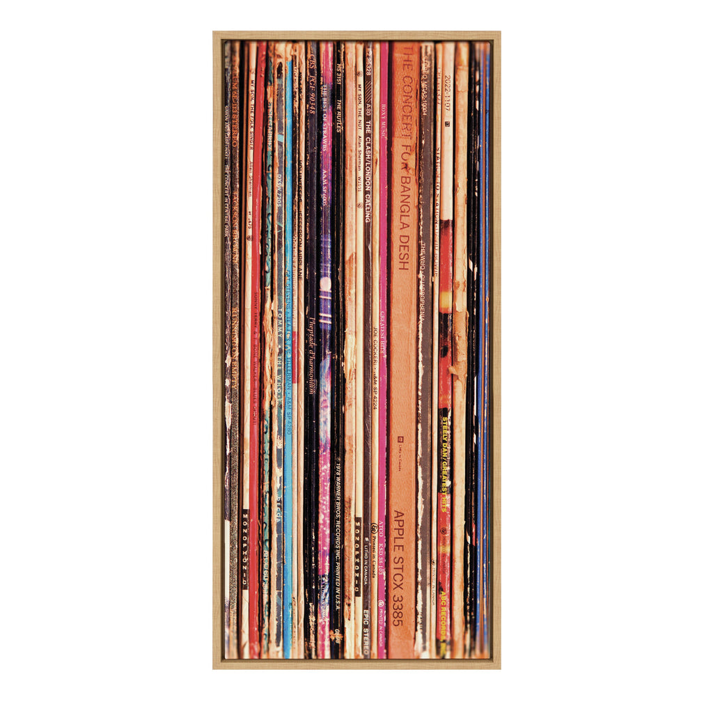 Sylvie Records Framed Canvas by Robert Cadloff of Bomobob