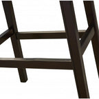 30 Espresso And Gray Saddle Style Counter Height Bar Stool