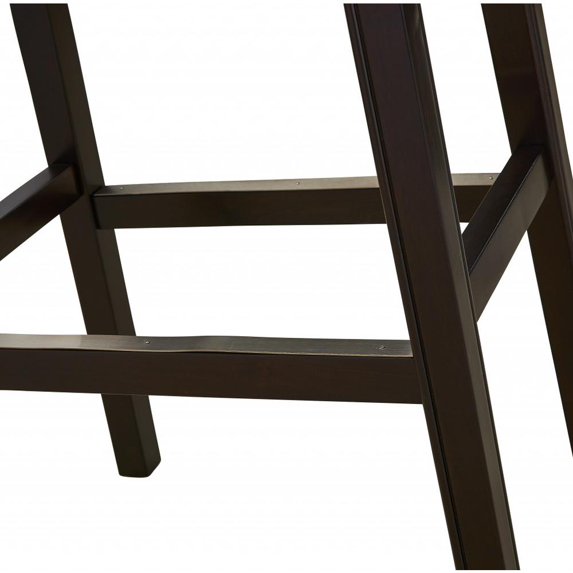 30 Espresso And Gray Saddle Style Counter Height Bar Stool