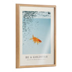 Blake Be A Goldfish Framed Printed Glass by The Creative Bunch Studio