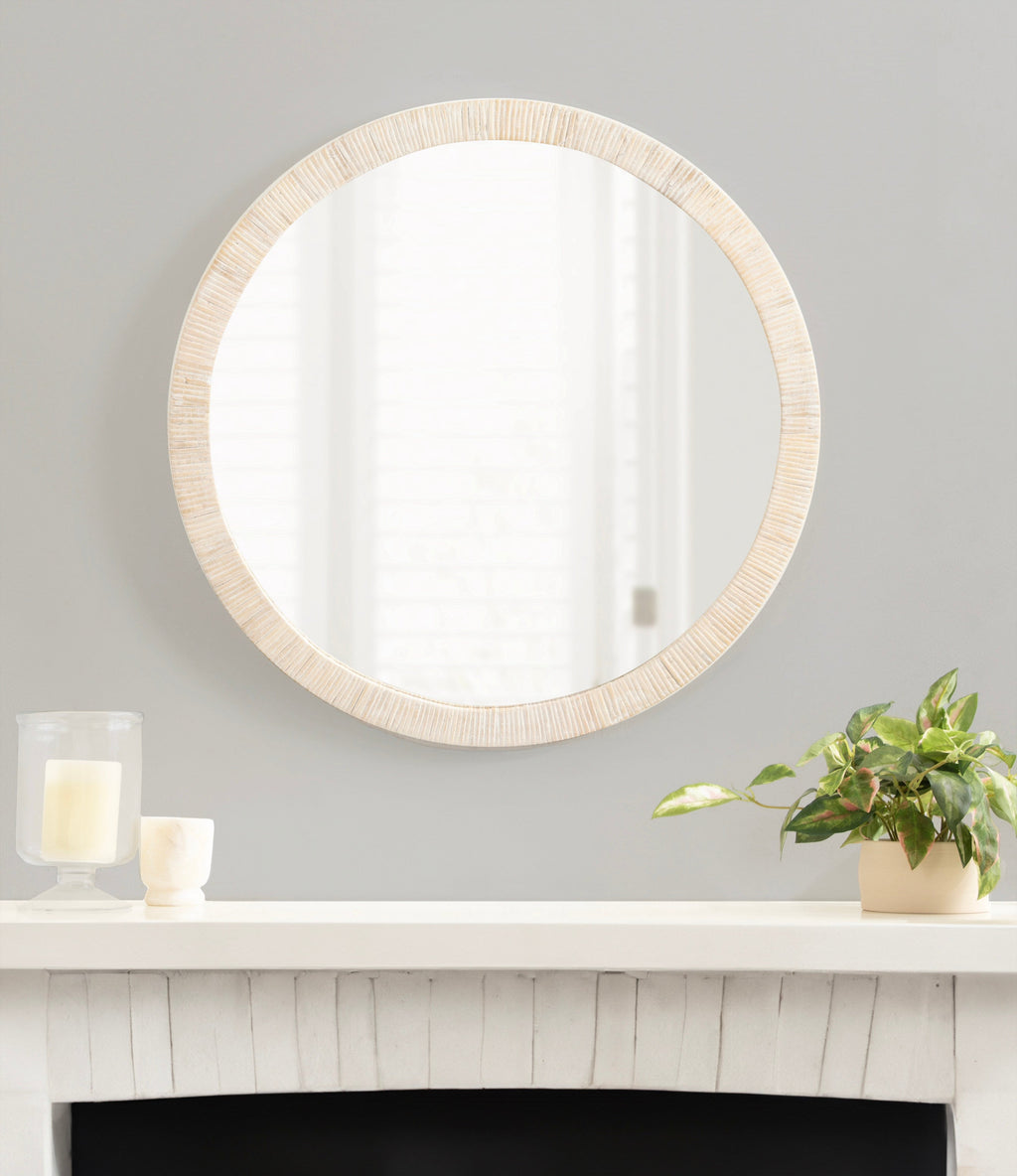 Rahfy Round Framed Wall Mirror