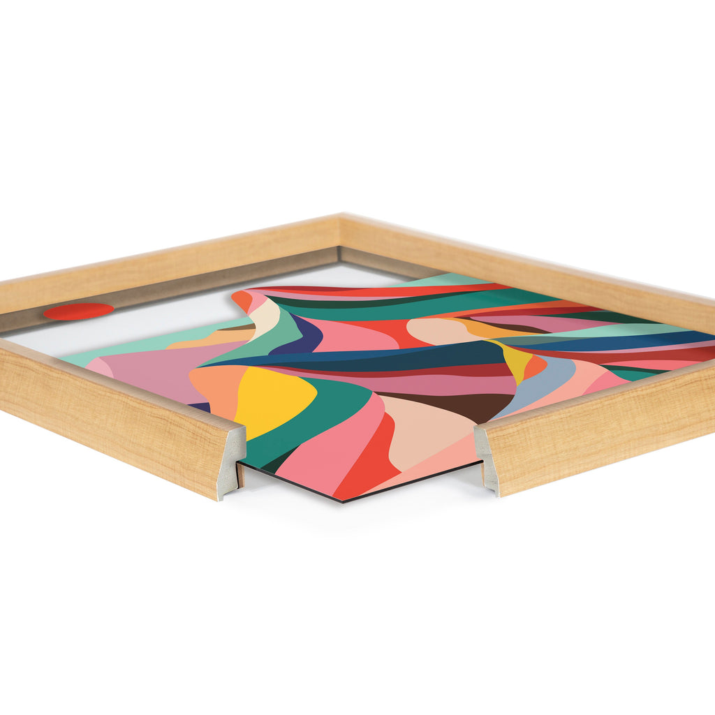 Blake MCM Mountains Framed Printed Glass by Rachel Lee of My Dream Wall