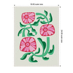 Sylvie Retro Flowers Framed Canvas by Rachel Lee