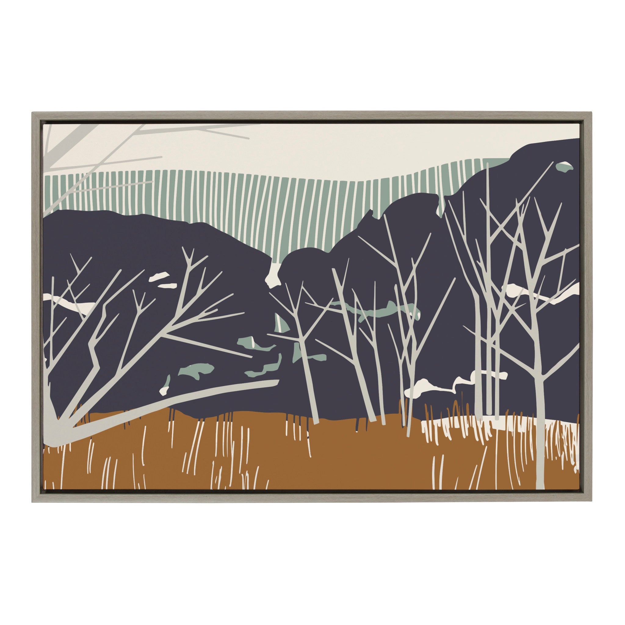 Sylvie Daily Walk Marsh Horizontal Framed Canvas by Hannah Beisang