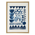 Sylvie 858 Indigo Abstract Framed Canvas by Teju Reval