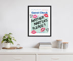 Sylvie Another Martini Guest Check Framed Canvas by Alli Standefer