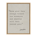 Sylvie Keep Your Face Walt Whitman Framed Canvas by Saint and Sailor Studios