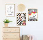 Sylvie Disco Bathtub Framed Canvas by Honey Island Studio