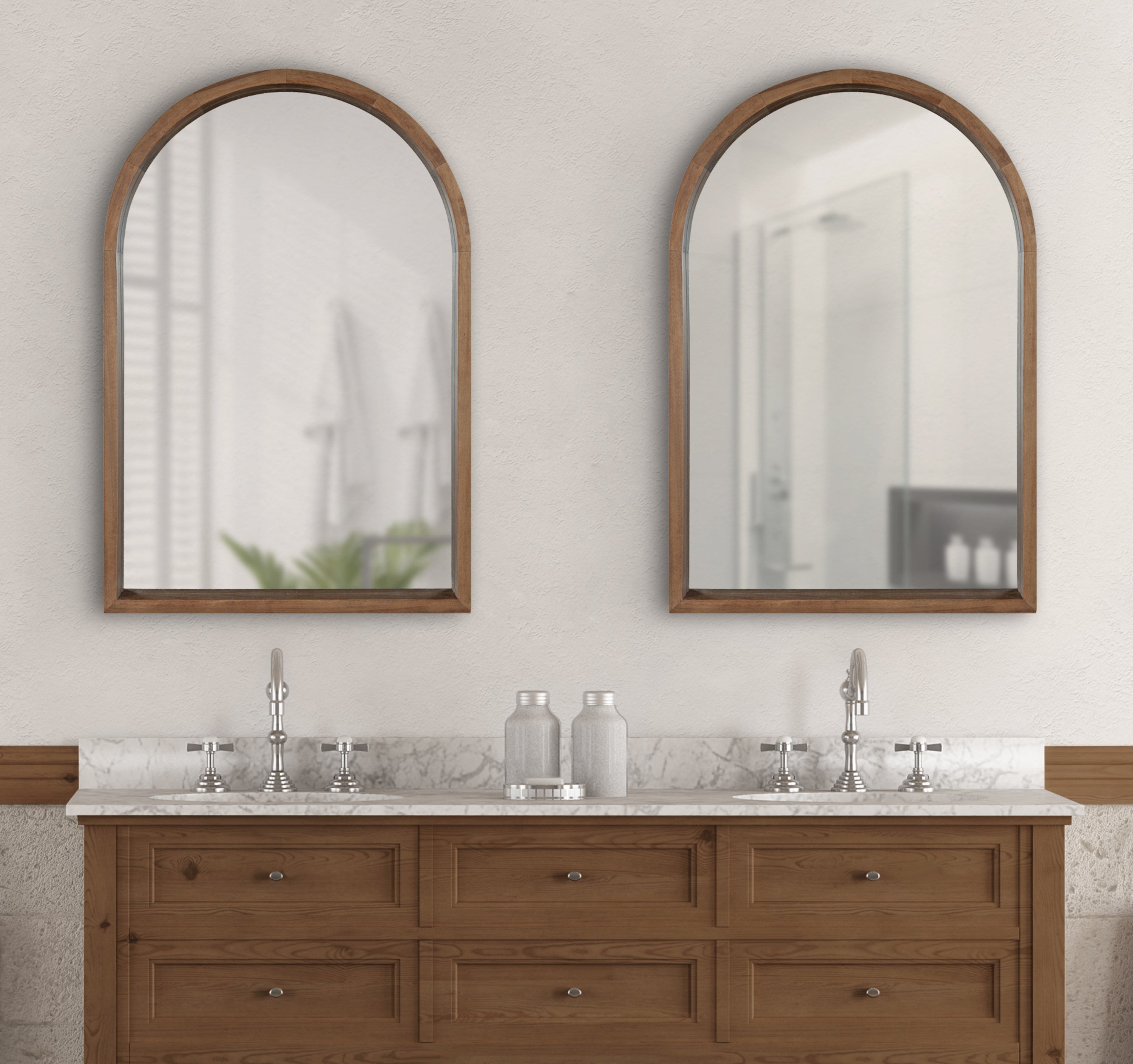 Hutton Wood Framed Arch Mirror