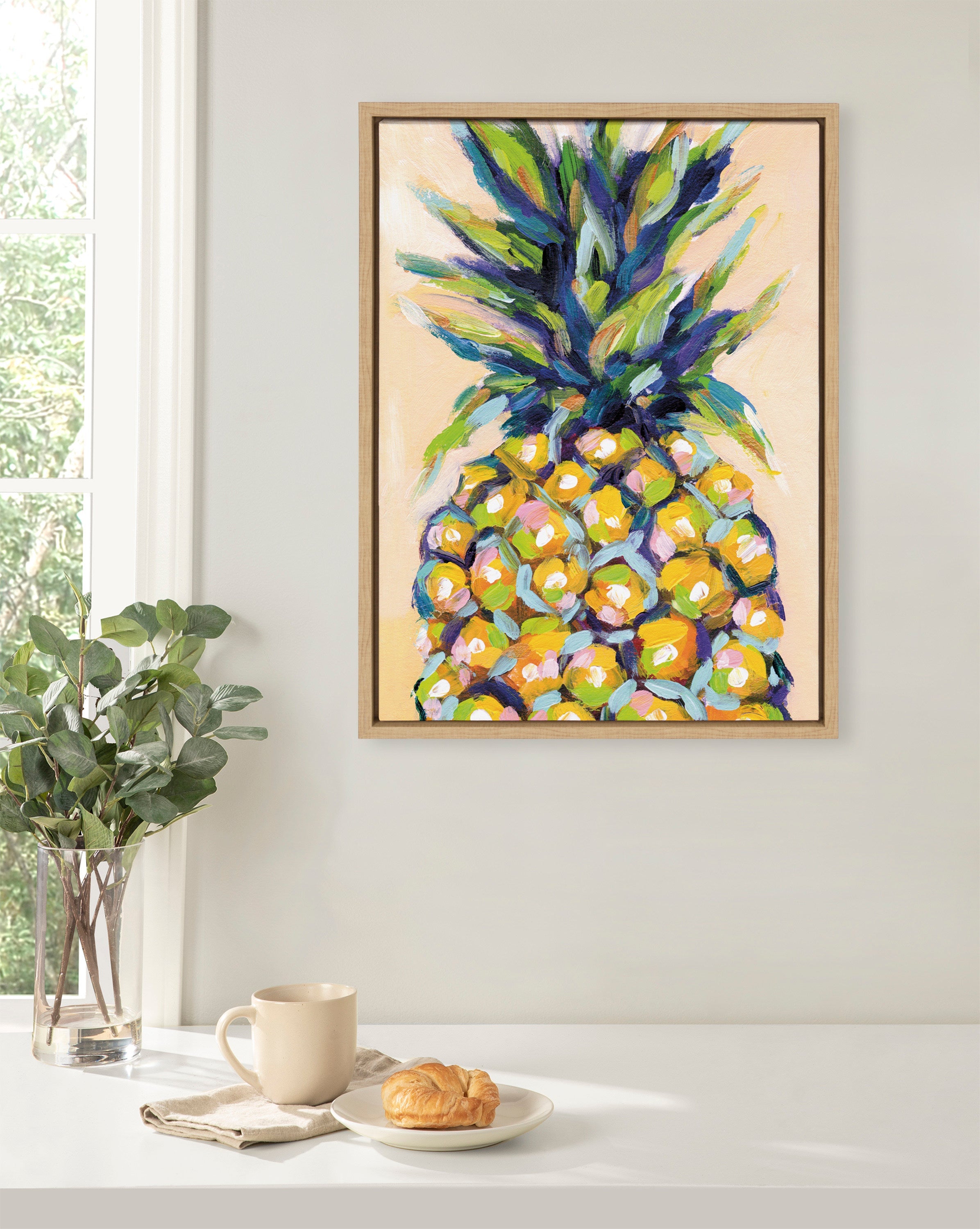 Sylvie Pineapple Study No 2 Framed Canvas by Rachel Christopoulos