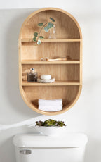Hutton Wood Capsule Wall Shelf