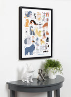 Sylvie Dog Alphabet Framed Canvas by Lida Larina