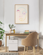Sylvie Jahi Framed Canvas by Shatha Al Dafai
