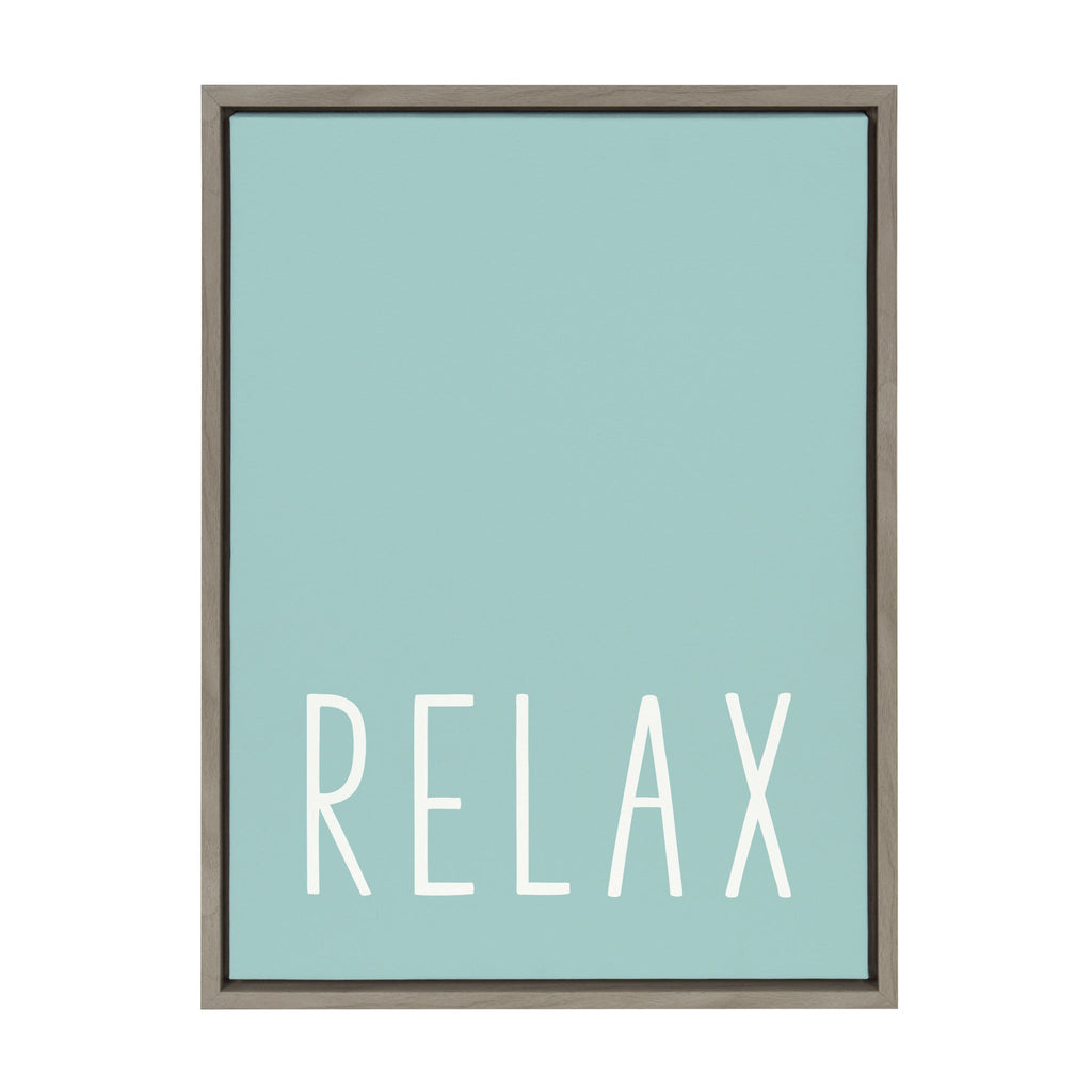 Sylvie Relax in Pale Teal Framed Canvas by Apricot and Birch