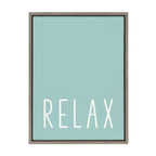 Sylvie Relax in Pale Teal Framed Canvas by Apricot and Birch