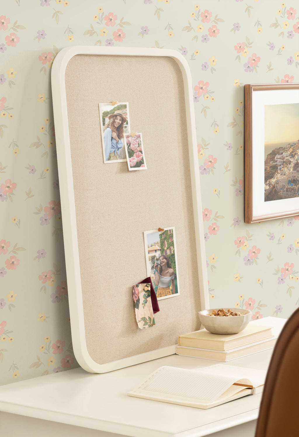 Hutton Wood Framed Fabric Pinboard
