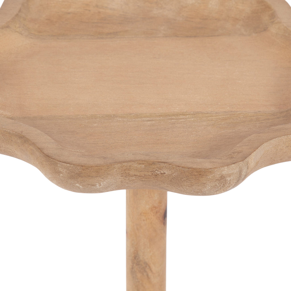 Alezar Scallop Wood Drink Table