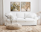 Sylvie Beaded Mediterranean Tree Framed Canvas by The Creative Bunch Studio