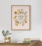 Sylvie Some Old Fashioned Things Framed Canvas by Valerie McKeehan of Lily and Val, Natural 18x24