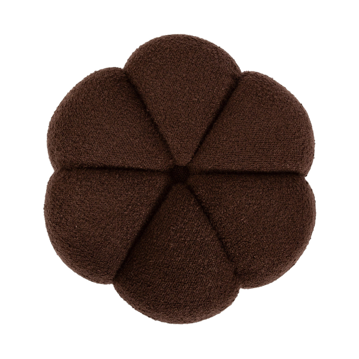 Lucida Round Tufted Ottoman Fabric and Wood