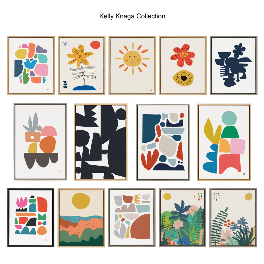 Sylvie Sleepy Sun Framed Canvas by Kelly Knaga