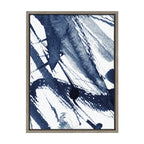 Sylvie Indigo Watercolor Framed Canvas by Amy Peterson Art Studio