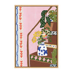 Sylvie Bohemian Stairs Framed Canvas by Alja Horvat