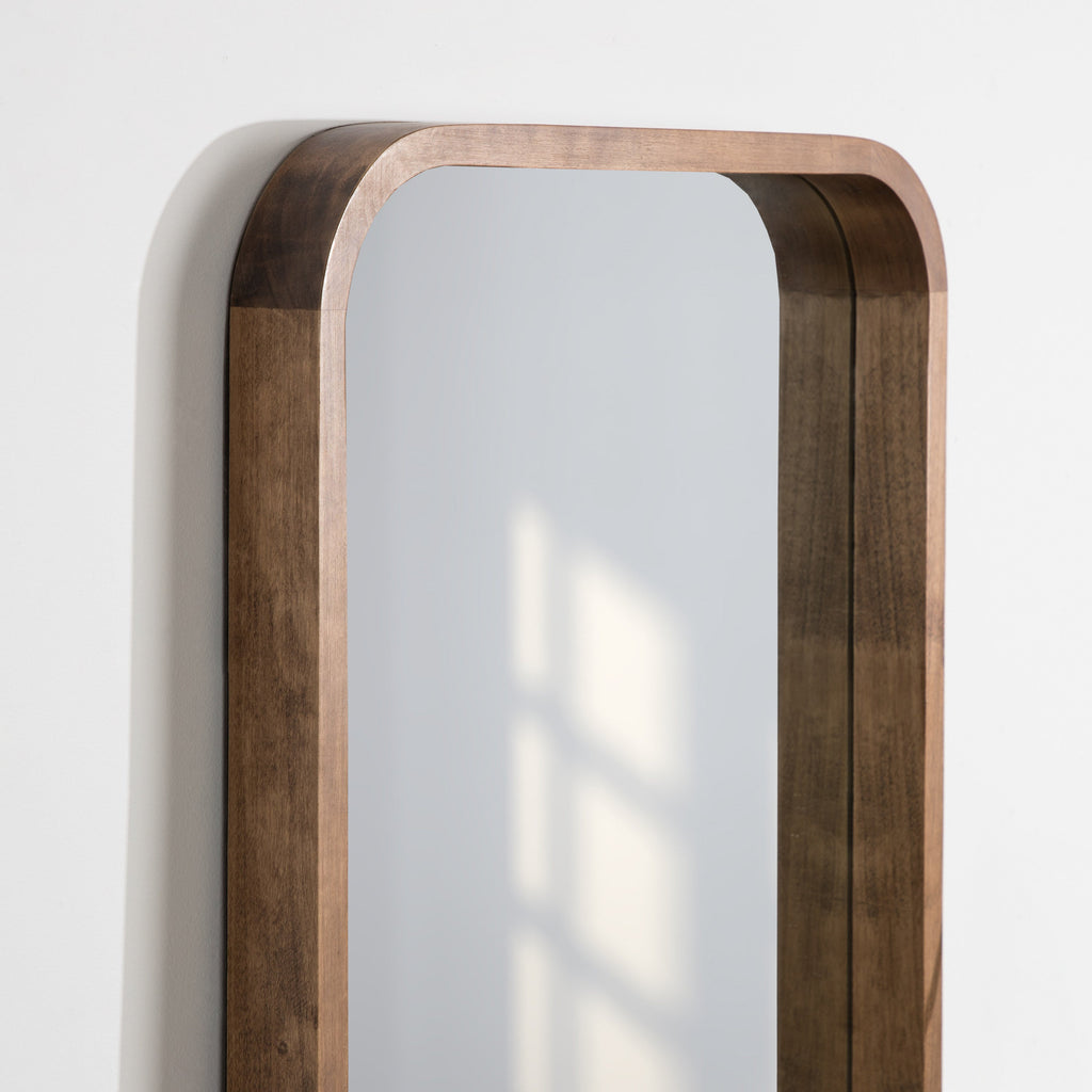 Hutton Wood Framed Radius Rectangle Mirror
